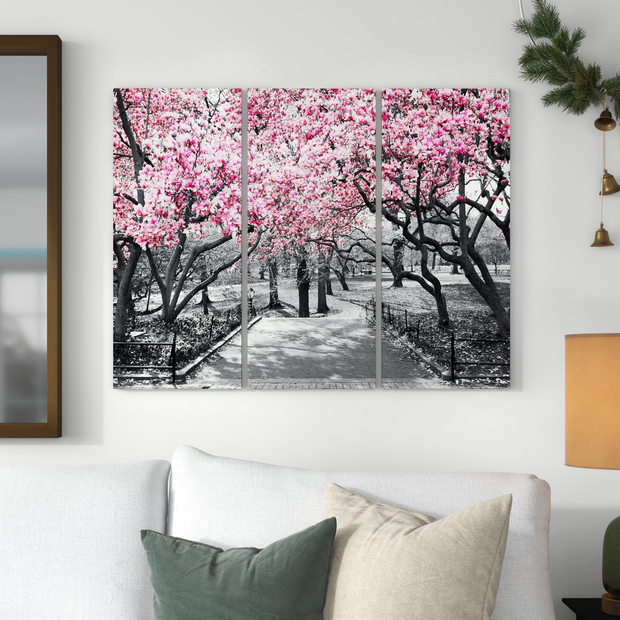 Cherry Blossoms, Macon, GA-KoKing FORT-k2002-Home store Decor Holiday Artwork Texture Painting Dining Wall Art